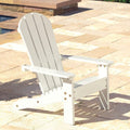 Kids Adirondack Outdoor Chair with Umbrella - White
