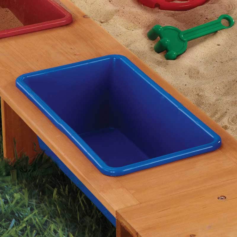 Kids Outdoor Sandbox with Canopy - Navy / White