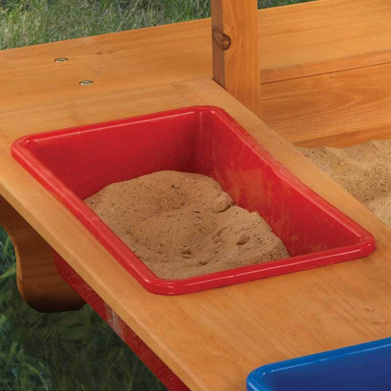 Kids Outdoor Sandbox with Canopy - Navy / White