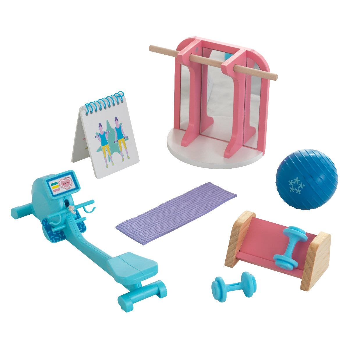 Miniature Dollhouse Gym Accessory Set