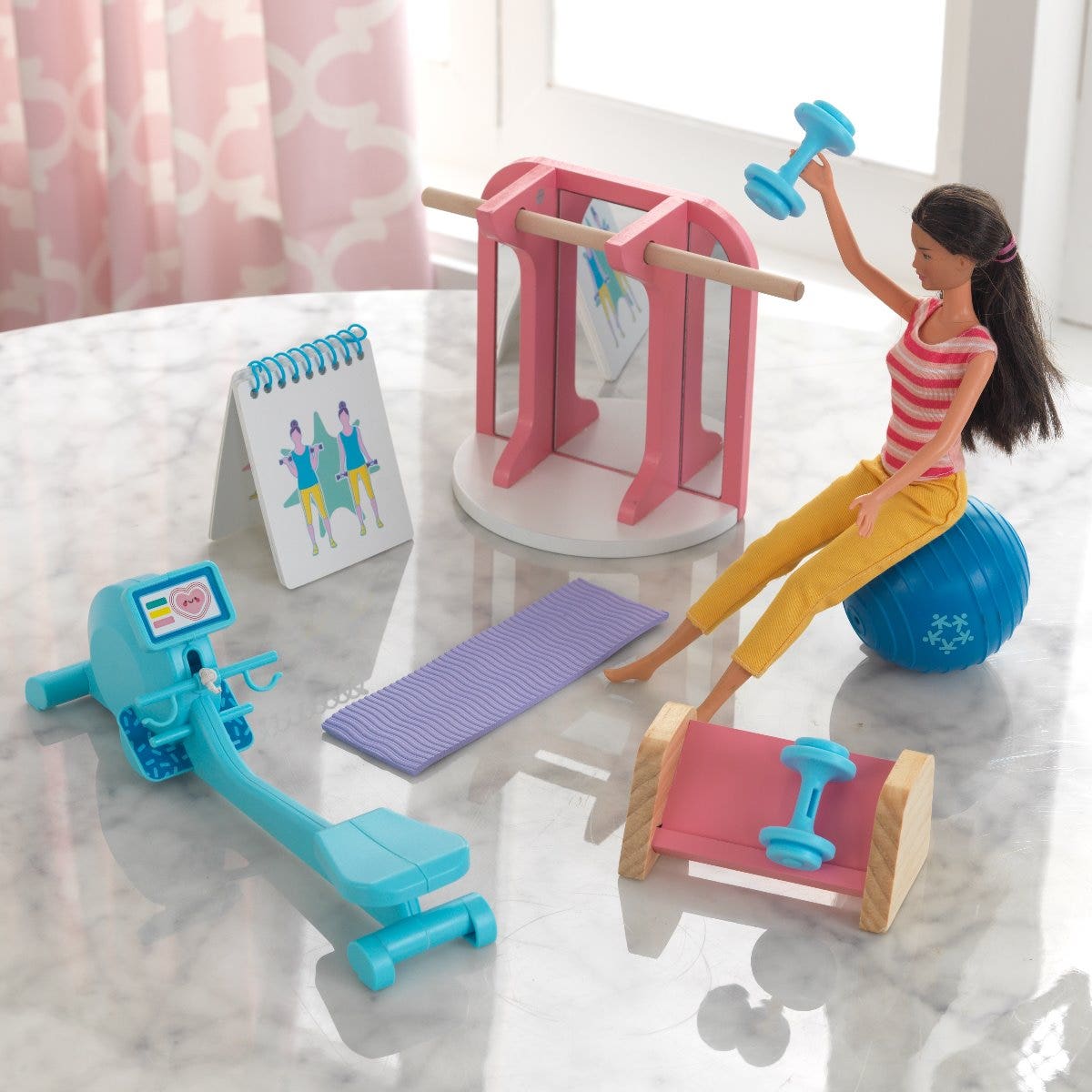 Miniature Dollhouse Gym Accessory Set