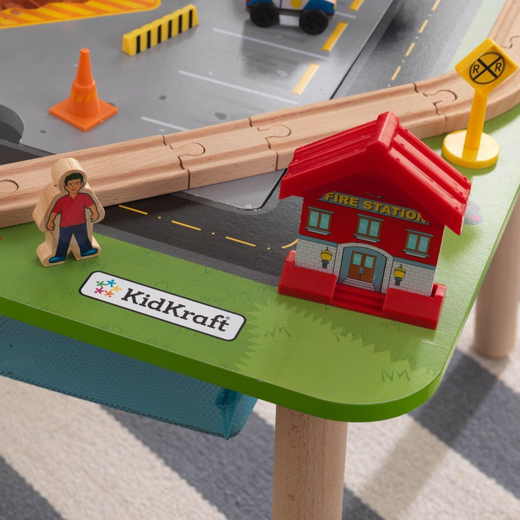Kids Train Play Table and Set with Storage