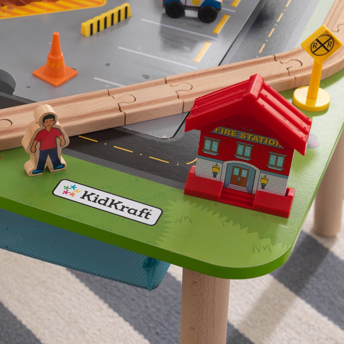 Kids Train Play Table and Set with Storage