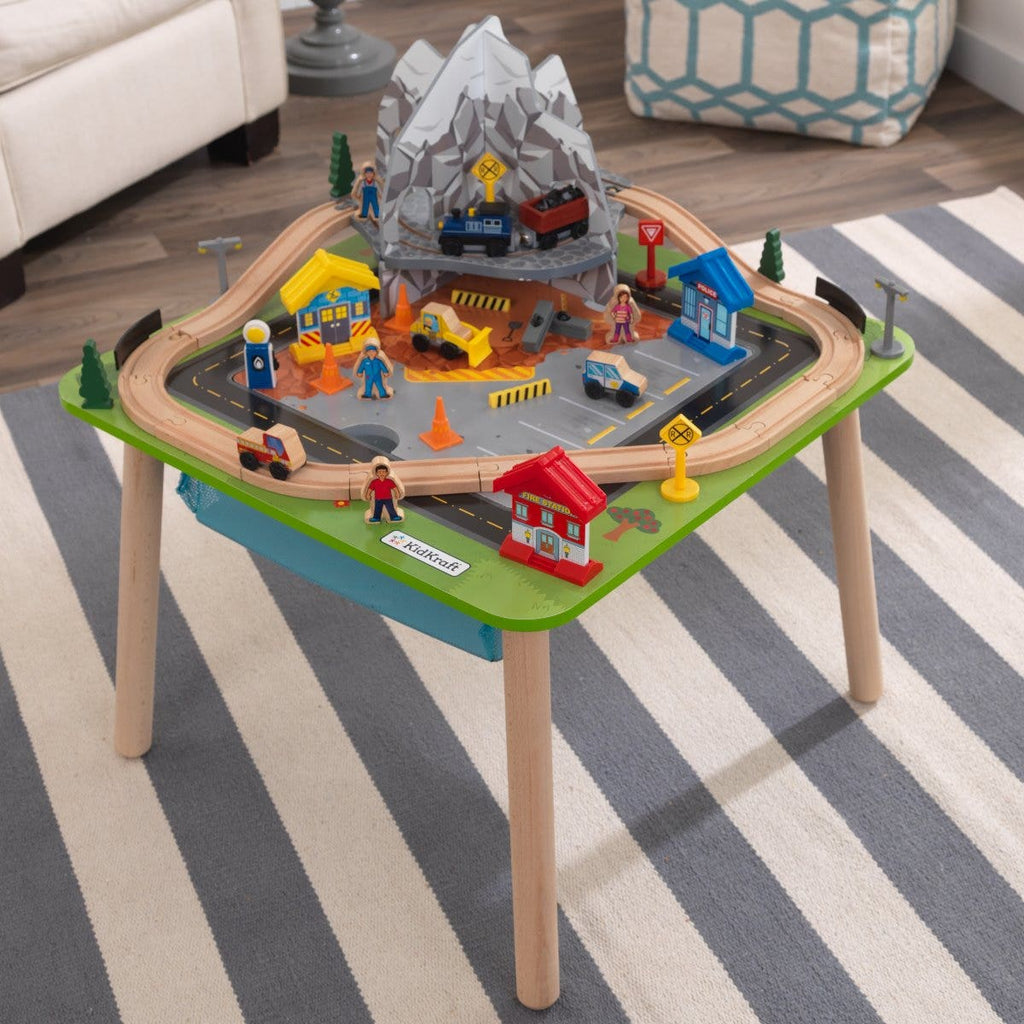 Kids Train Play Table and Set with Storage