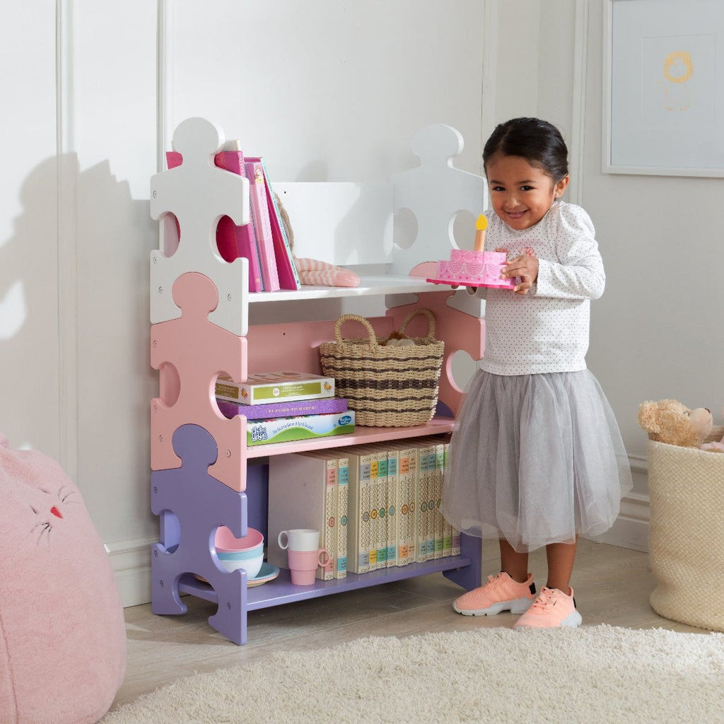 Kids Bookcase and Storage Shelf - Pastel