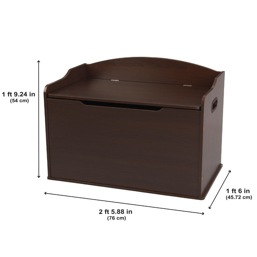 Kids Toy Storage Box with Bench - Espresso