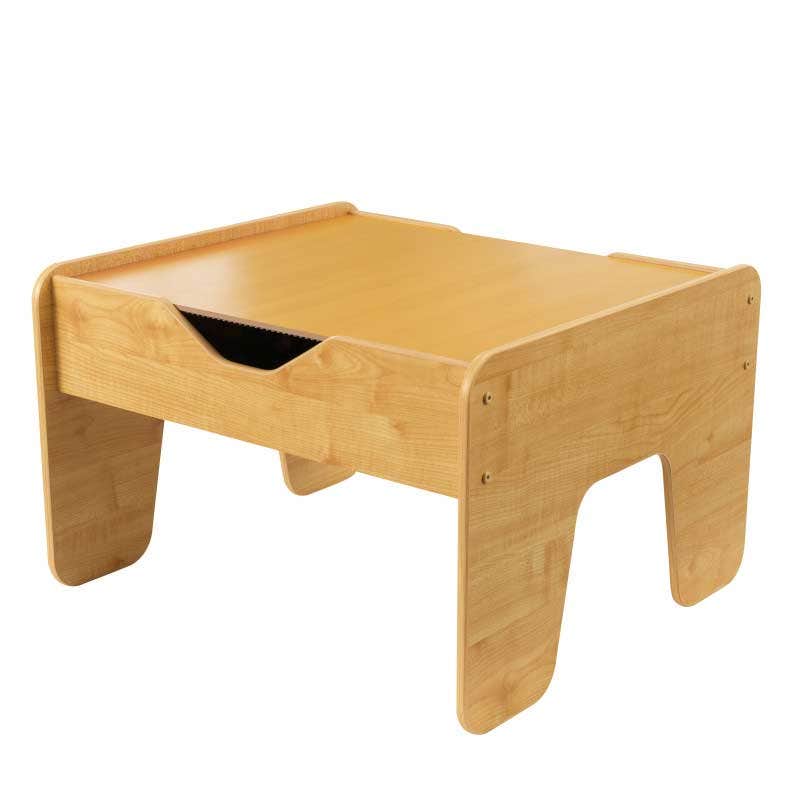 Kids Building and Activity Table with Storage - Gray / Natural
