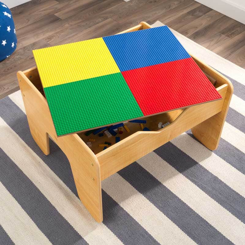 Kids Building and Activity Table with Storage - Natural