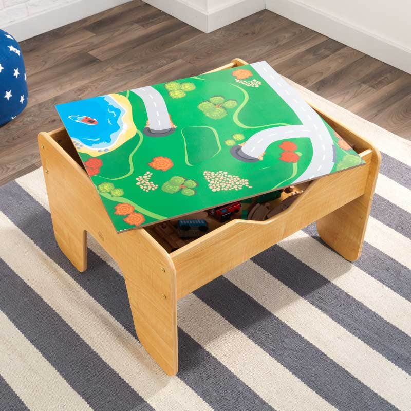 Kids Building and Activity Table with Storage - Natural