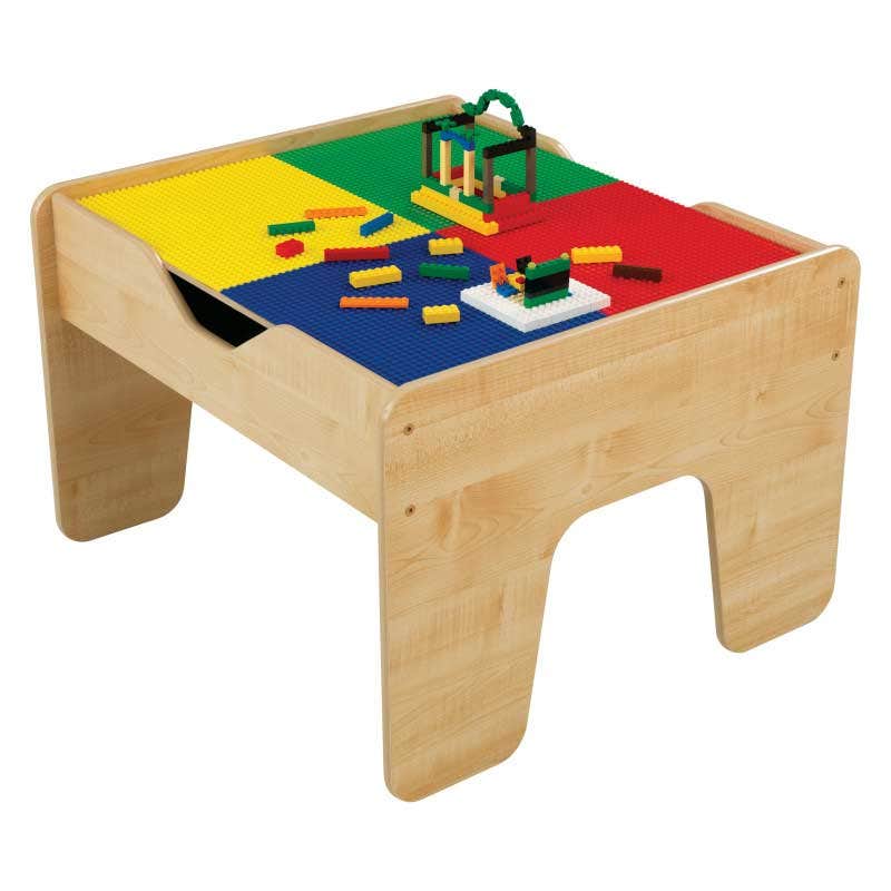 Kids Building and Activity Table with Storage - Natural