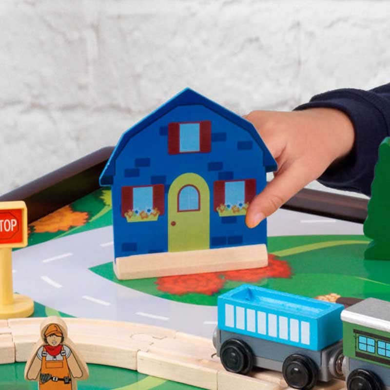 Kids Building and Activity Table with Storage - Espresso
