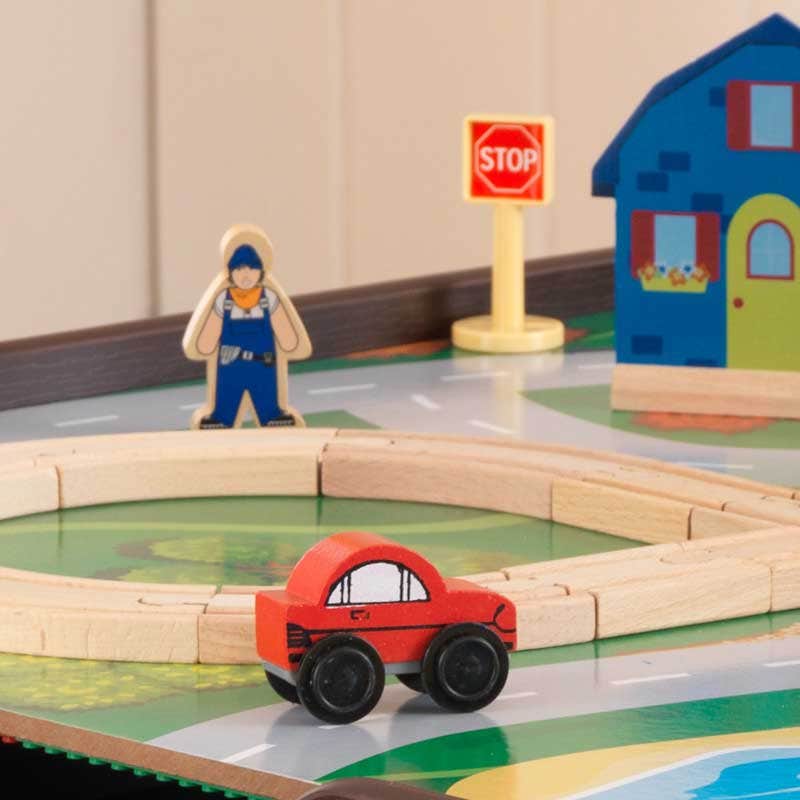 Kids Building and Activity Table with Storage - Espresso