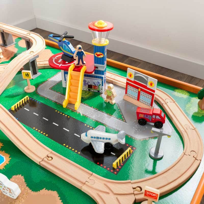 Kids Train Play Table and Set with Storage
