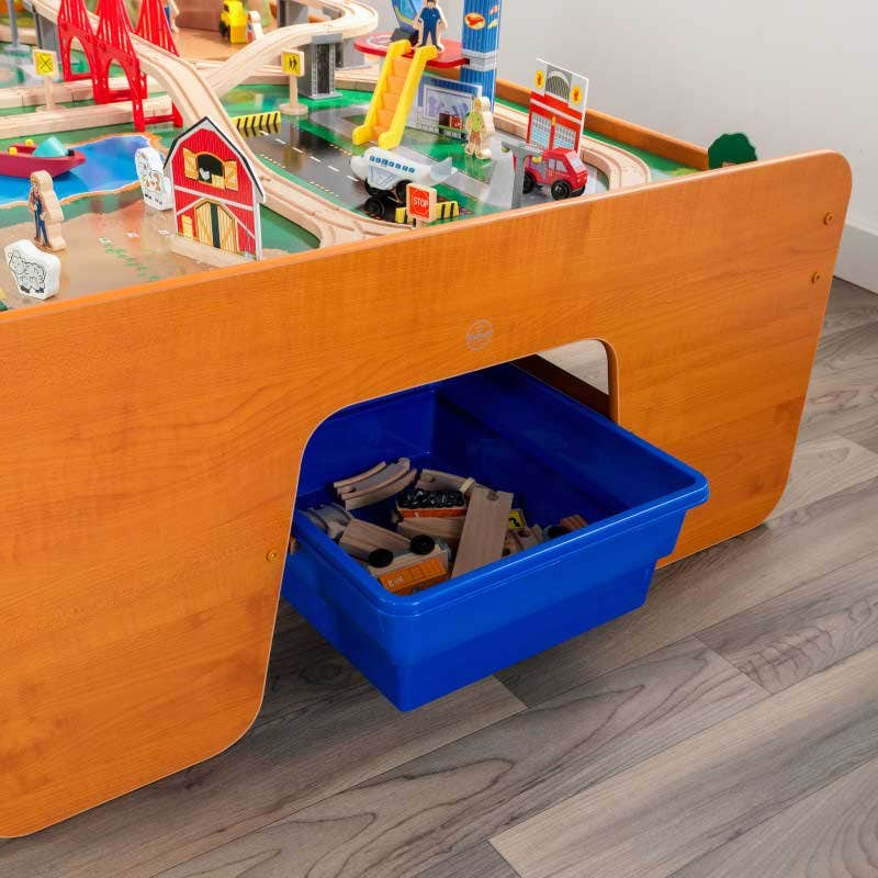Kids Train Play Table and Set with Storage