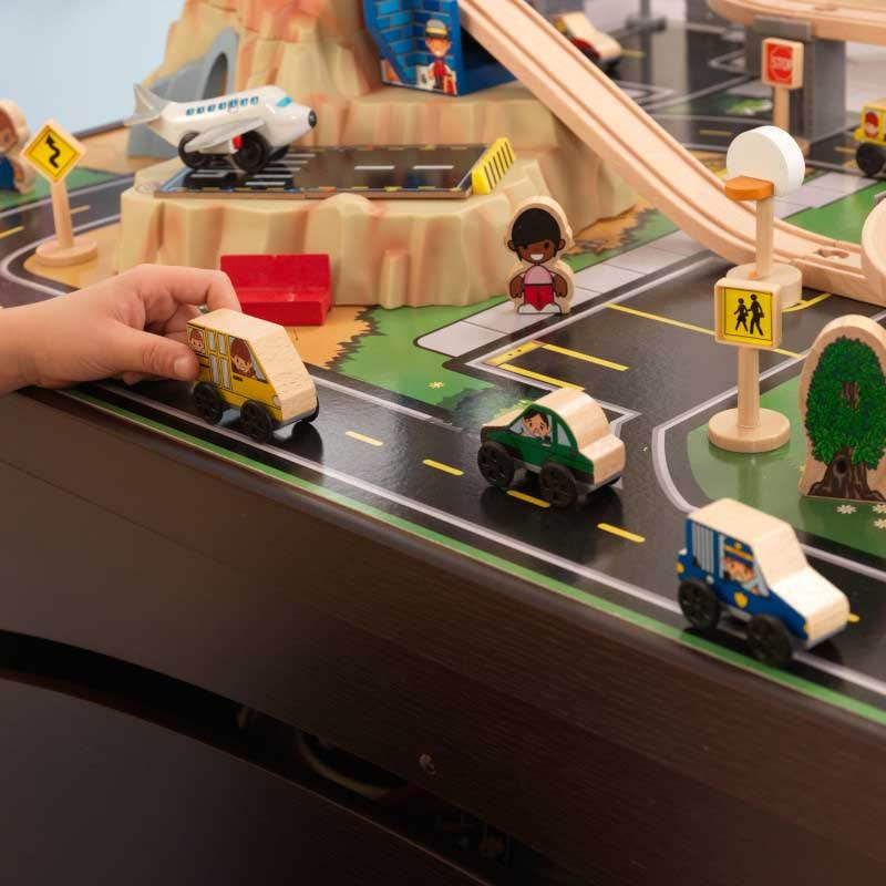 Kids Train Play Table and Set with Storage and Magnetic Details