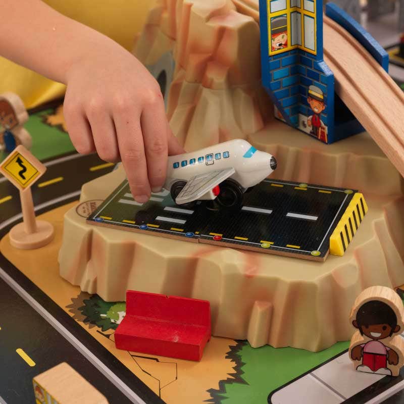 Kids Train Play Table and Set with Storage and Magnetic Details