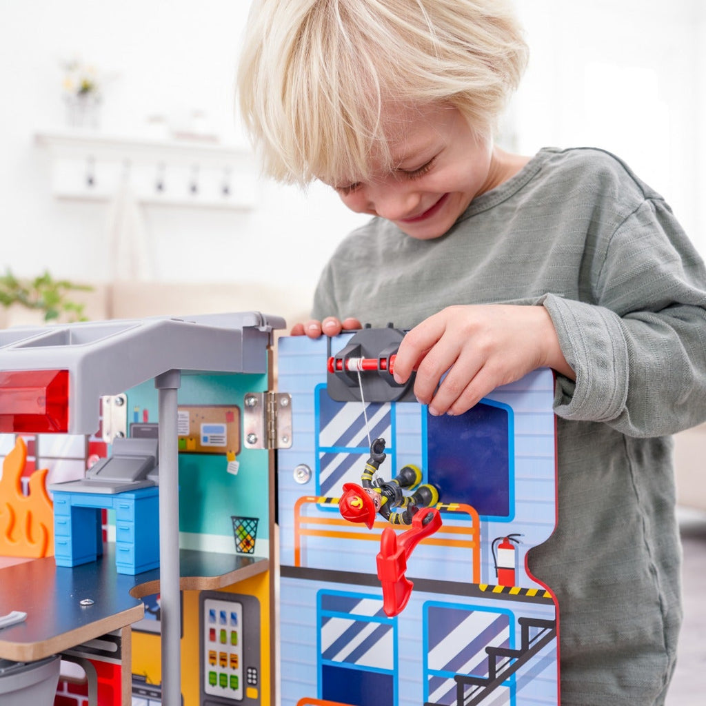 Transforming Fire Truck Toy Play Set with Lights and Sounds
