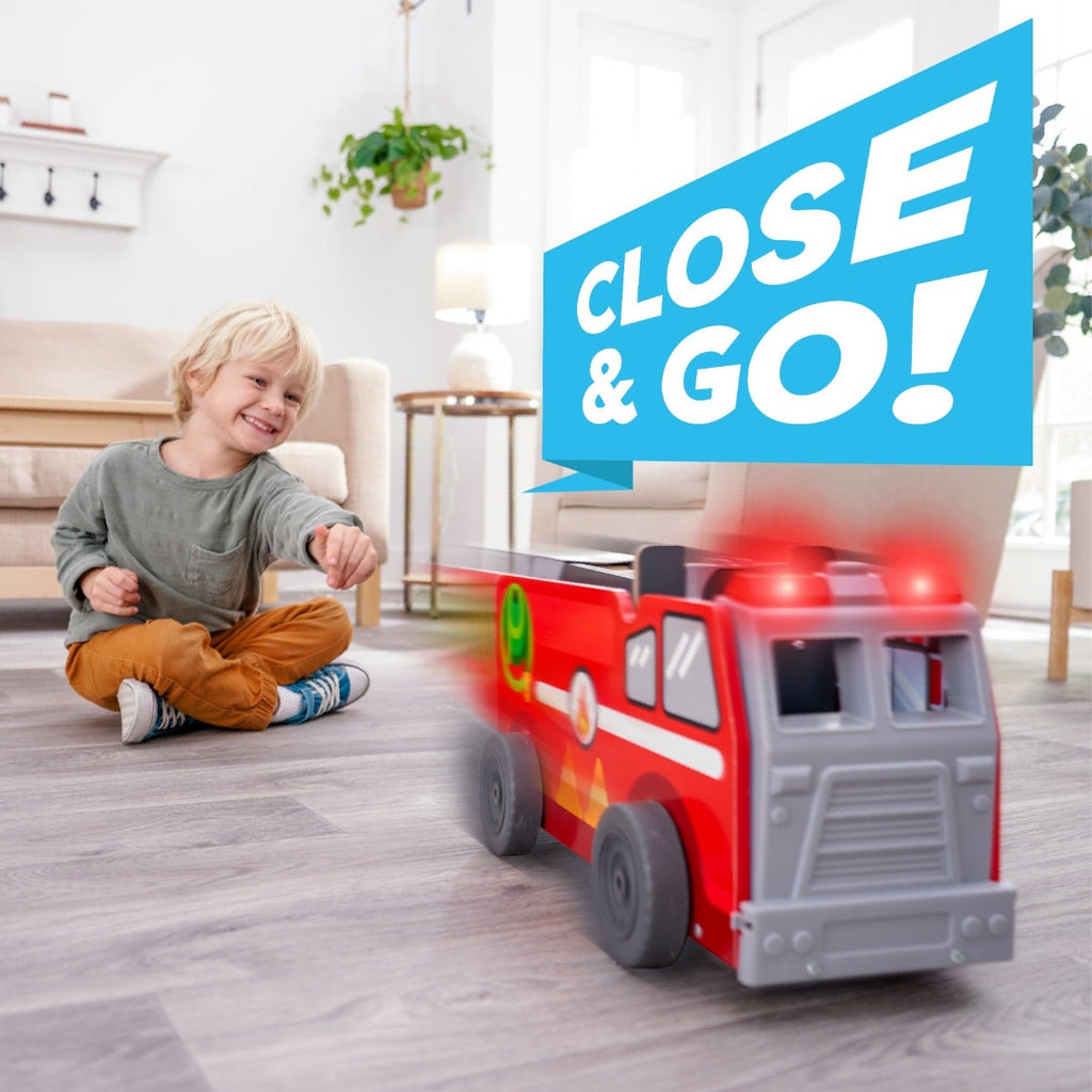 Transforming Fire Truck Toy Play Set with Lights and Sounds