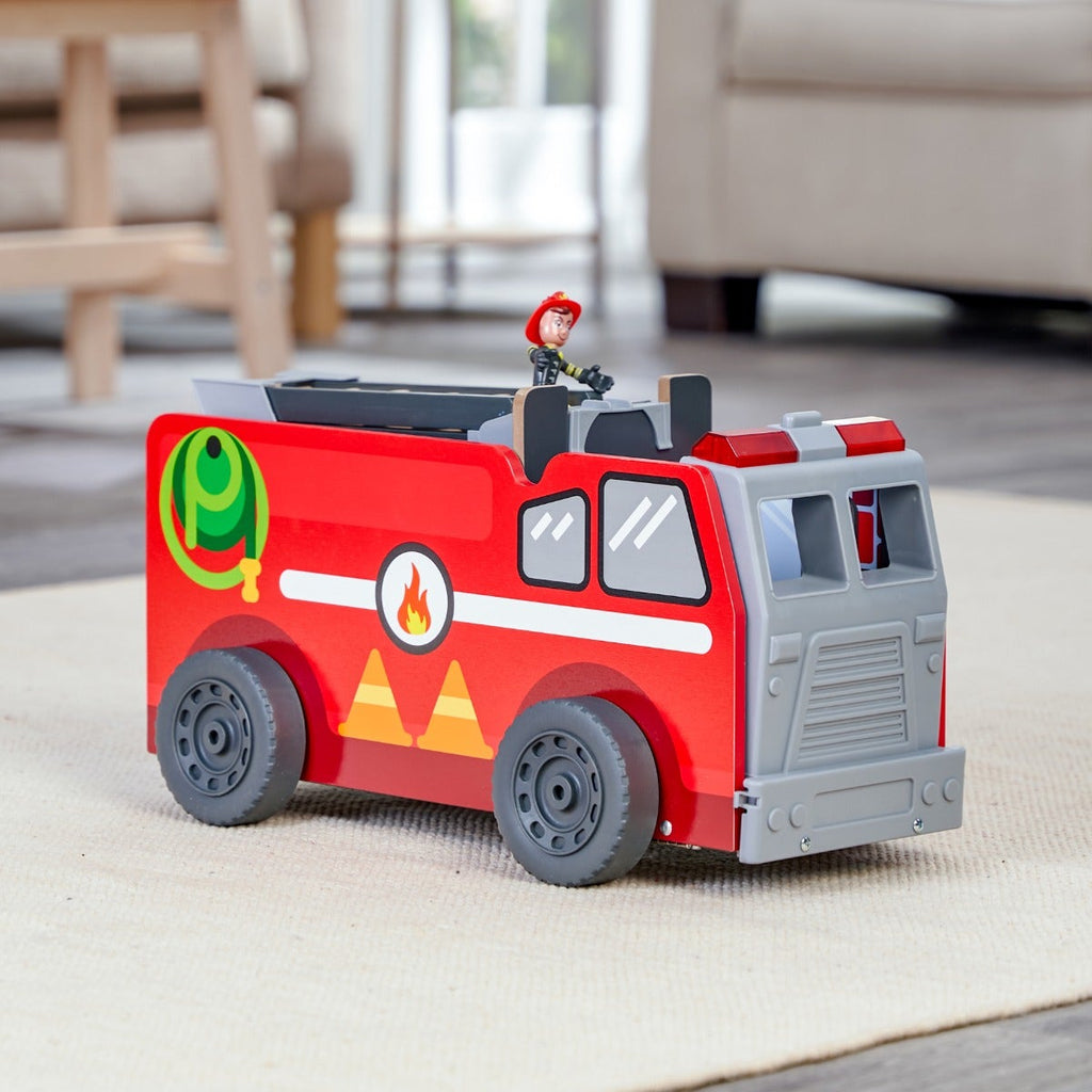 Transforming Fire Truck Toy Play Set with Lights and Sounds