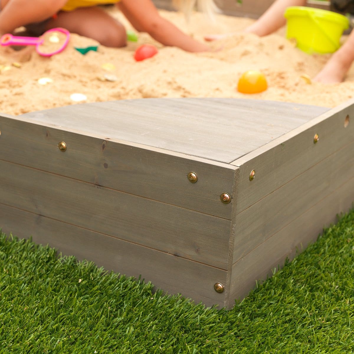 Kids Outdoor Sandbox - Gray