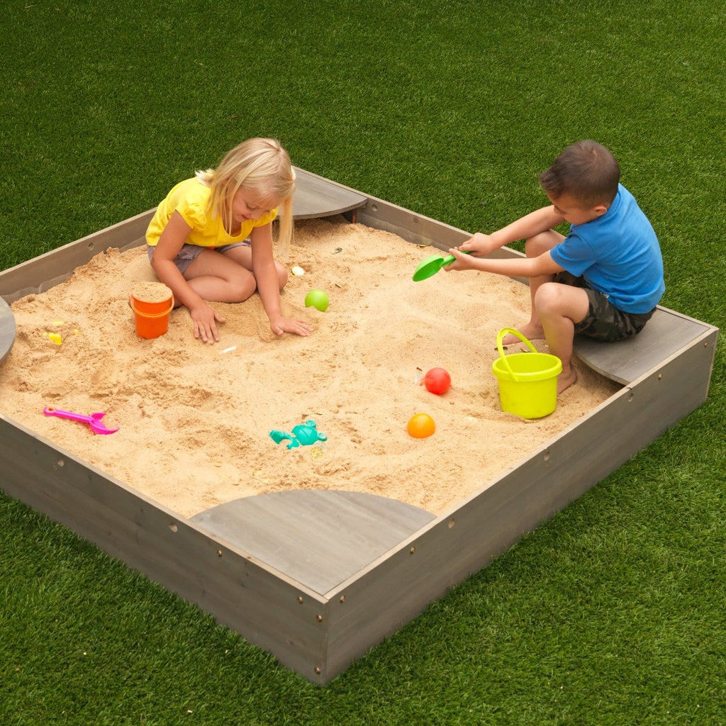 Kids Outdoor Sandbox - Gray