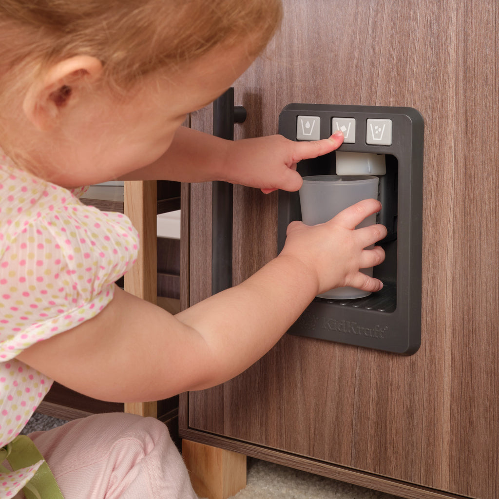 Kids Pretend Play Kitchen with Lights and Sounds and Storage