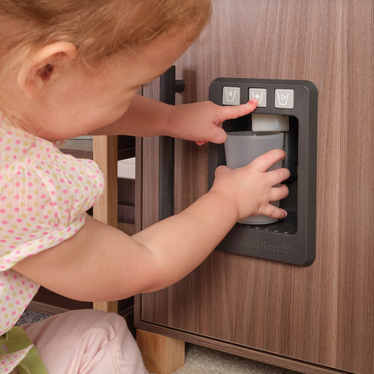 Kids Pretend Play Kitchen with Lights and Sounds and Storage