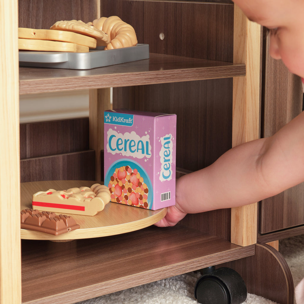 Kids Pretend Play Kitchen with Lights and Sounds and Storage