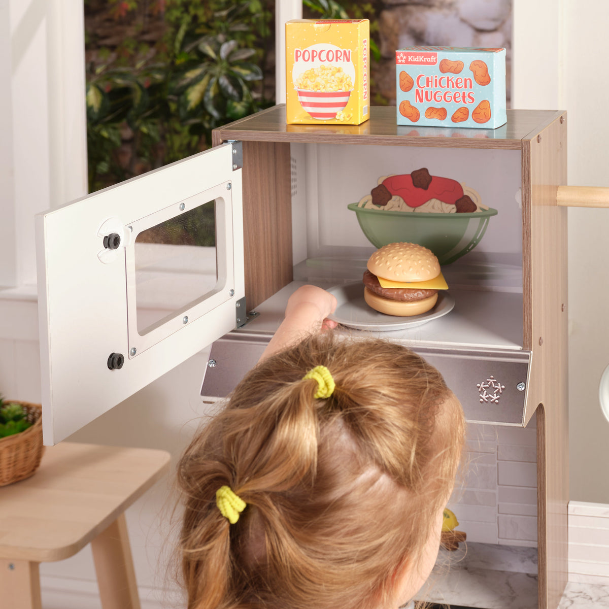 Kids Pretend Play Kitchen with Lights and Sounds and Storage