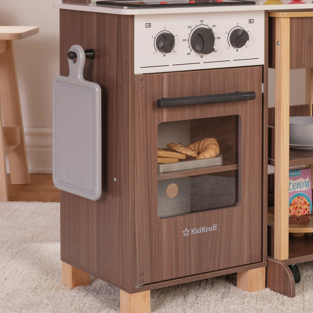 Kids Pretend Play Kitchen with Lights and Sounds and Storage