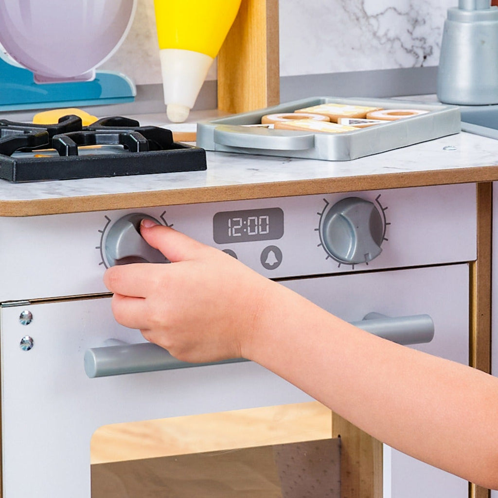 Kids Pretend Play Kitchen with Storage and Play Food