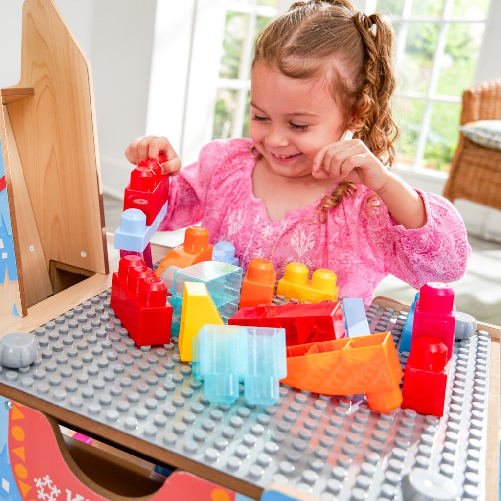 Kids Building and Activity Table with Storage