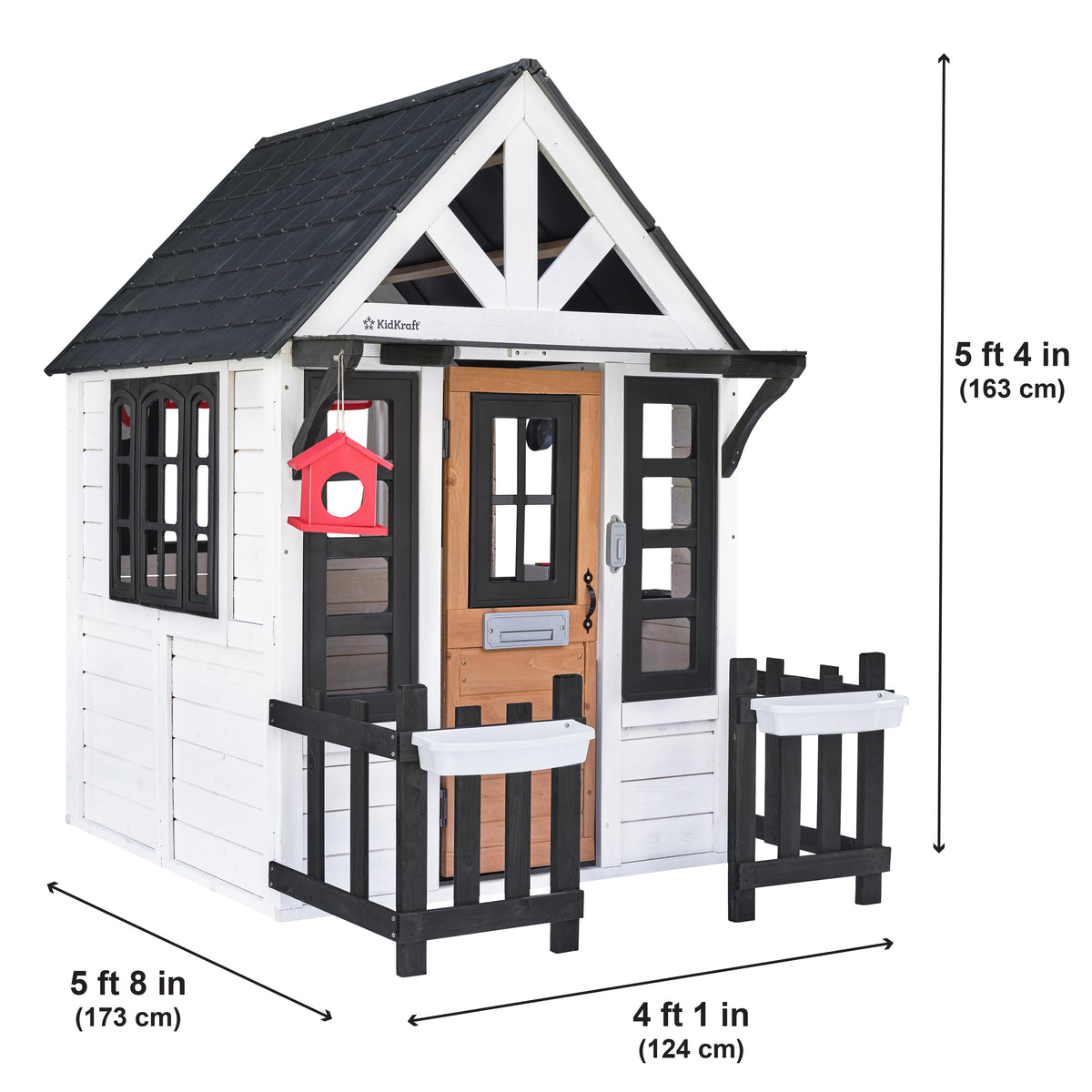 Outdoor Playhouse with Chalkboard - White