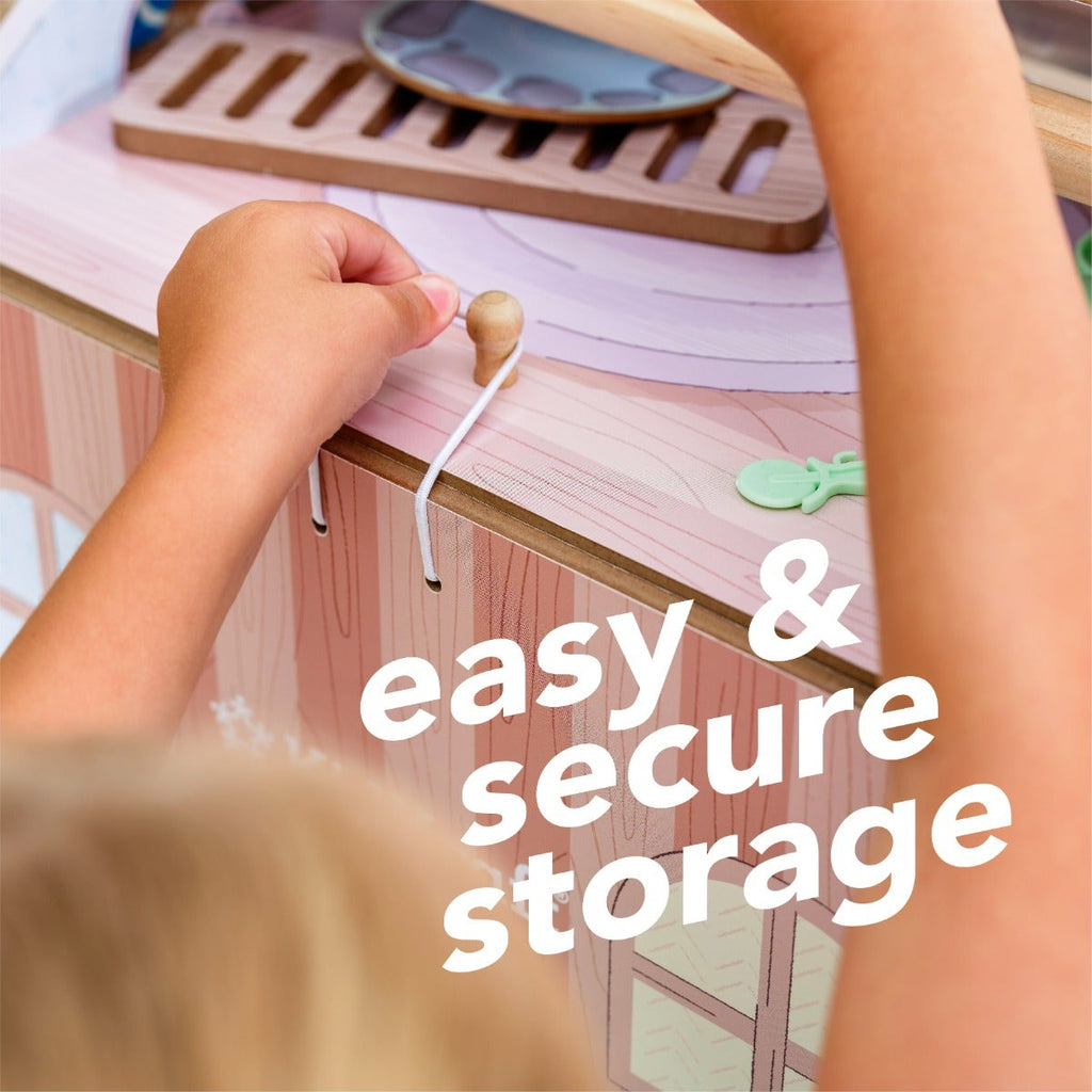 Wooden Dollhouse with Storage