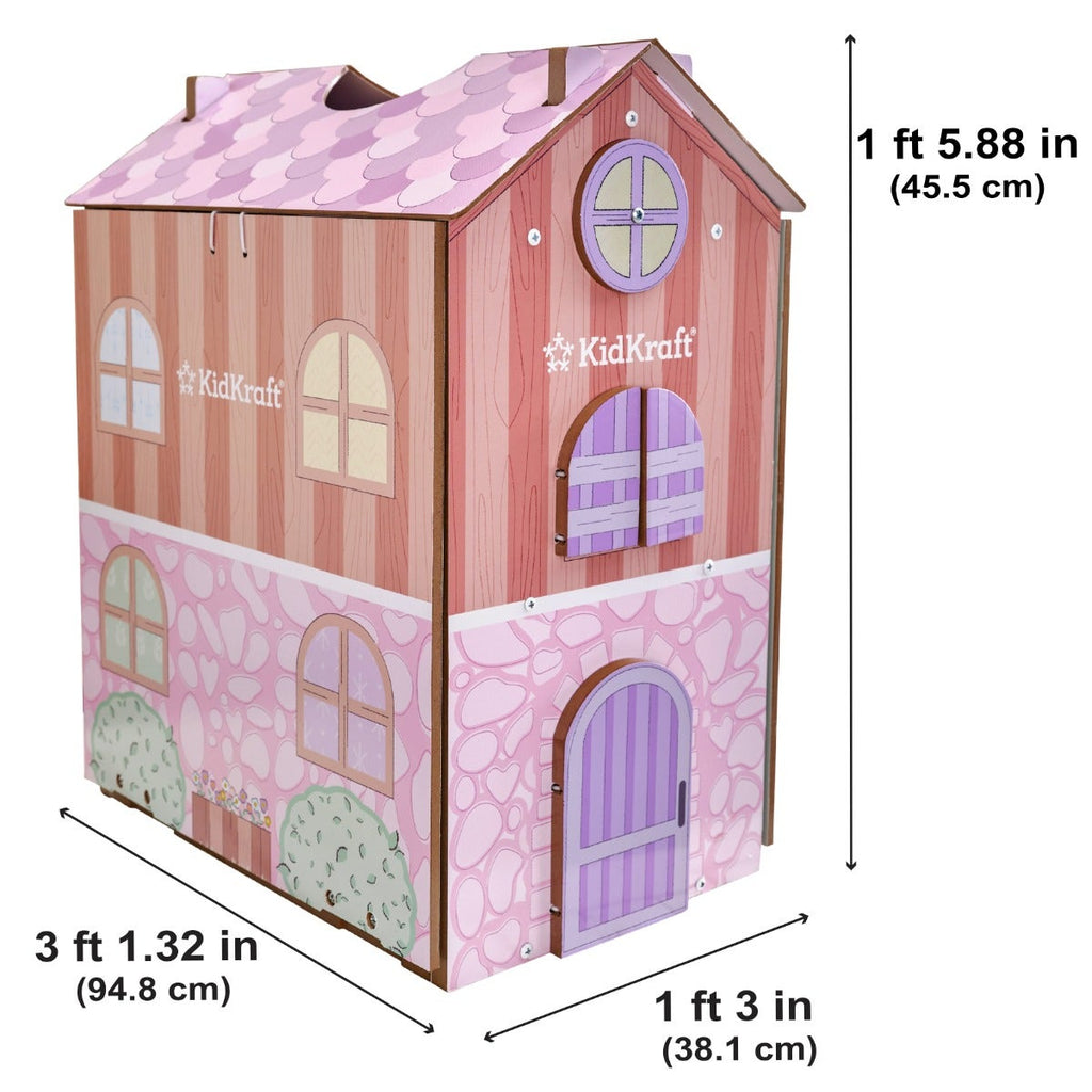 Wooden Dollhouse with Storage