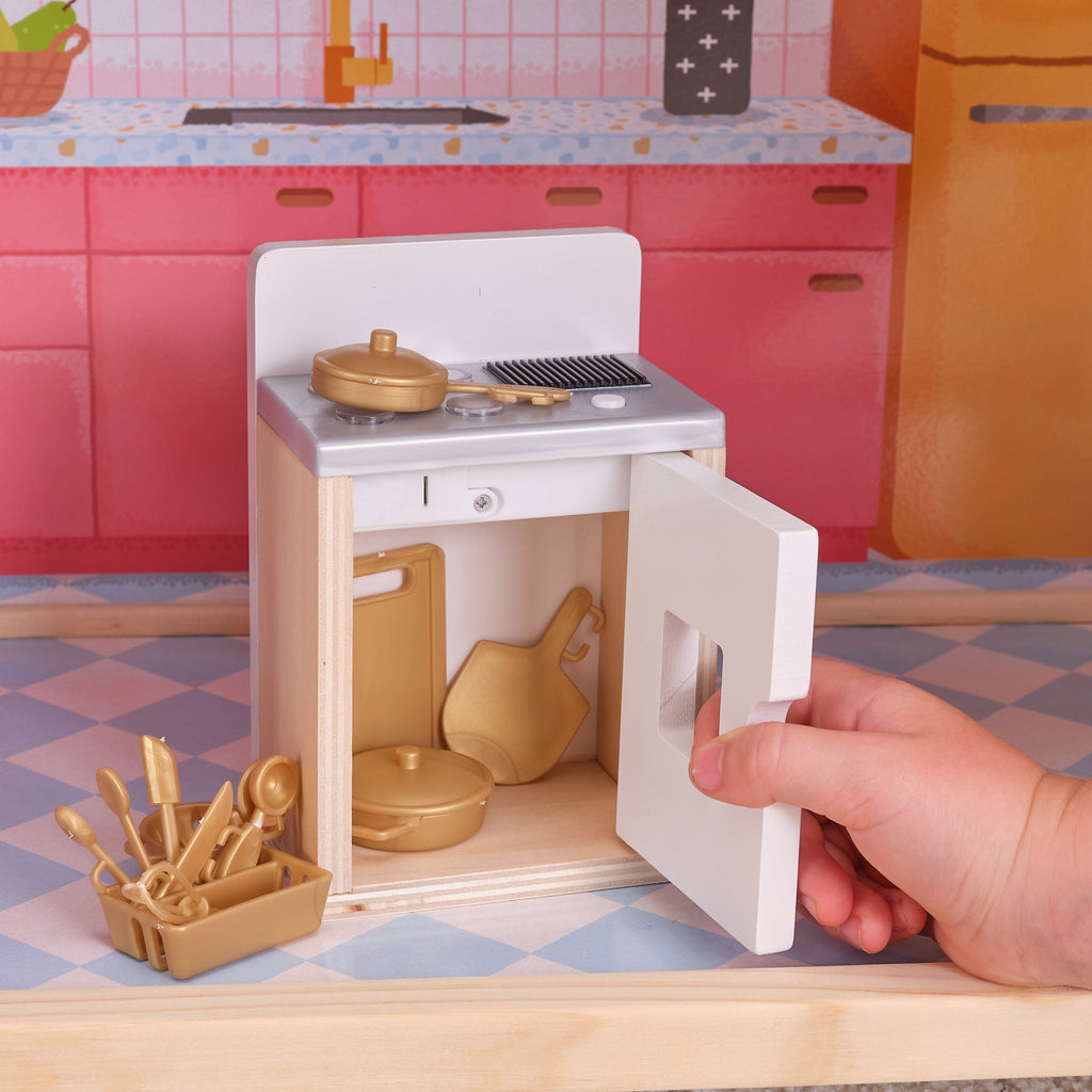 Wooden Dollhouse with Lights and Sounds