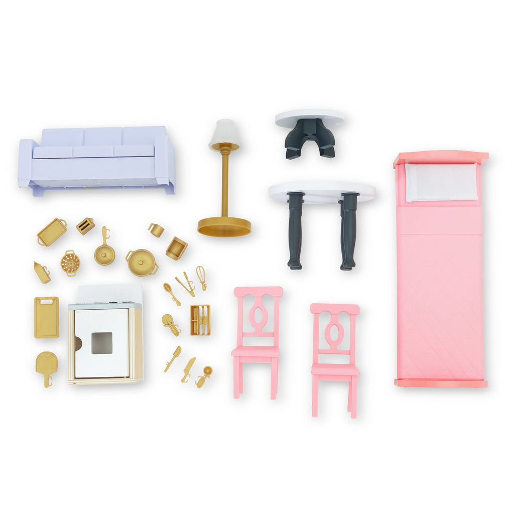 Wooden Dollhouse with Lights and Sounds