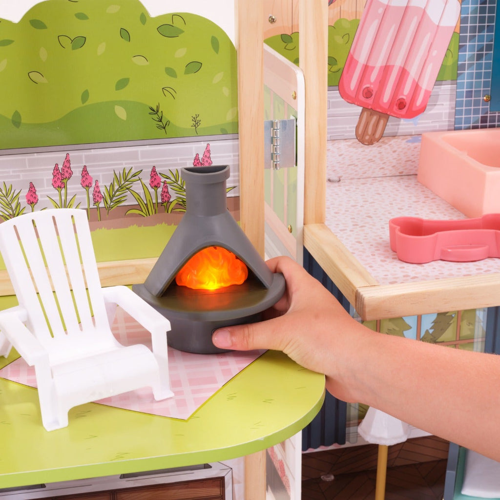 Wooden Dollhouse with Elevator and Lights and Sounds