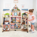 Wooden Dollhouse with Elevator and Lights and Sounds