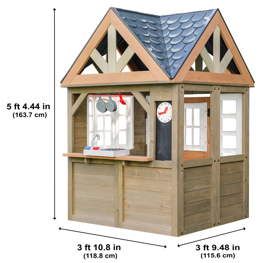Outdoor Playhouse with Doorbell and Chalkboard