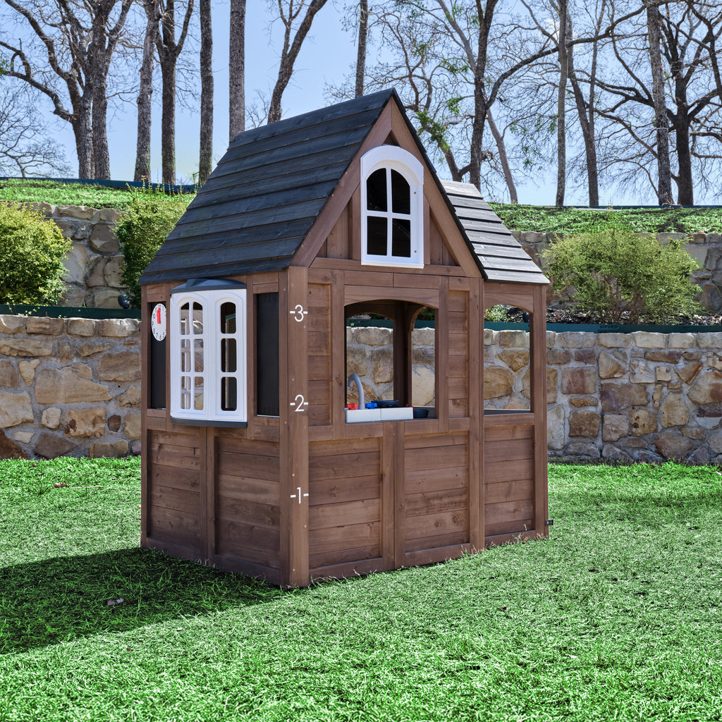 Outdoor Playhouse with Chalkboard and Magnetic Details
