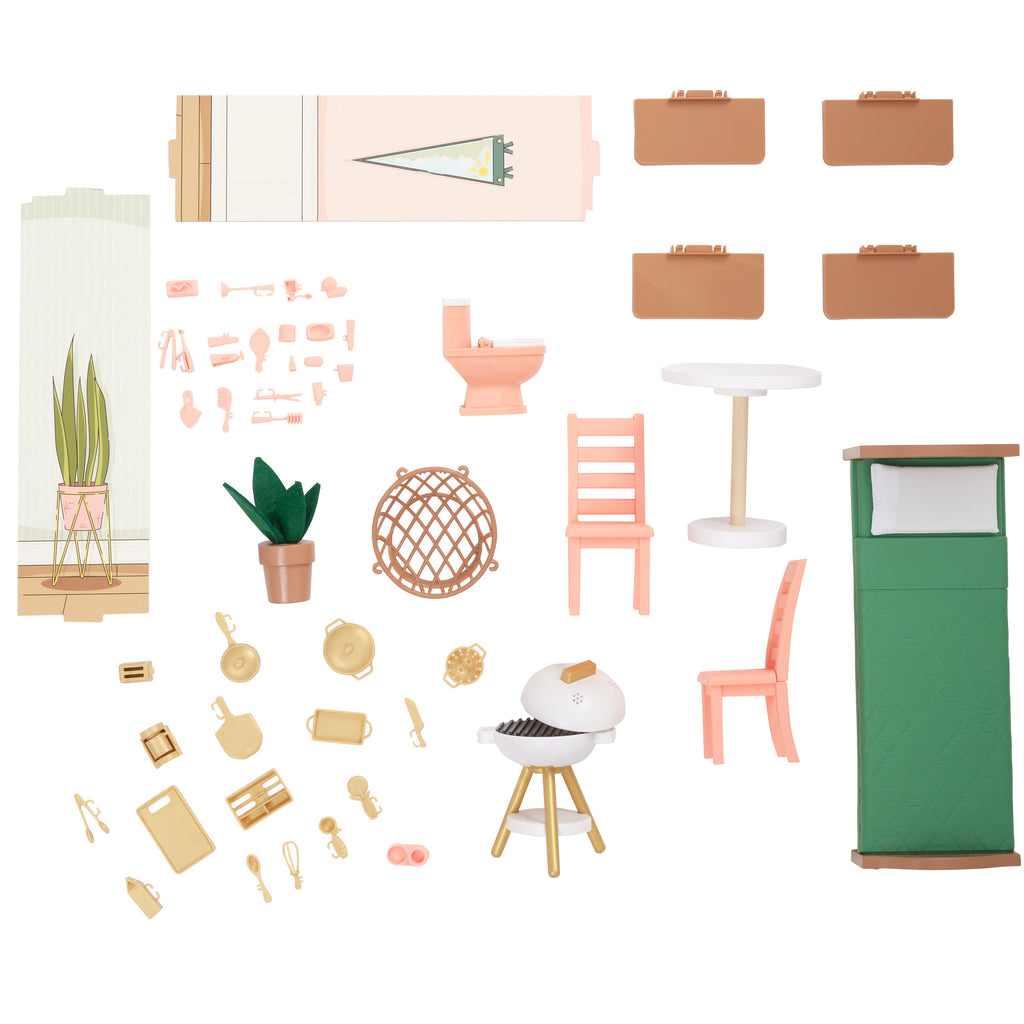 Wooden Dollhouse for Kids