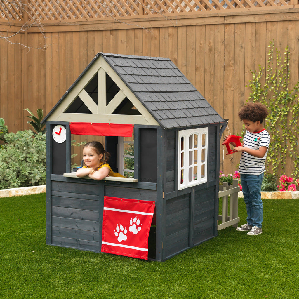 Outdoor Playhouse with Chalkboard - Navy