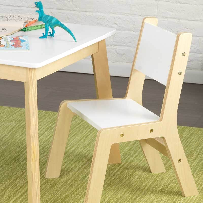 Kids Table and Chair Set with Two Chairs - White