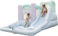 Kids Inflatable Water Slide Bounce House with Slide, Climbing Wall and Splash Pool