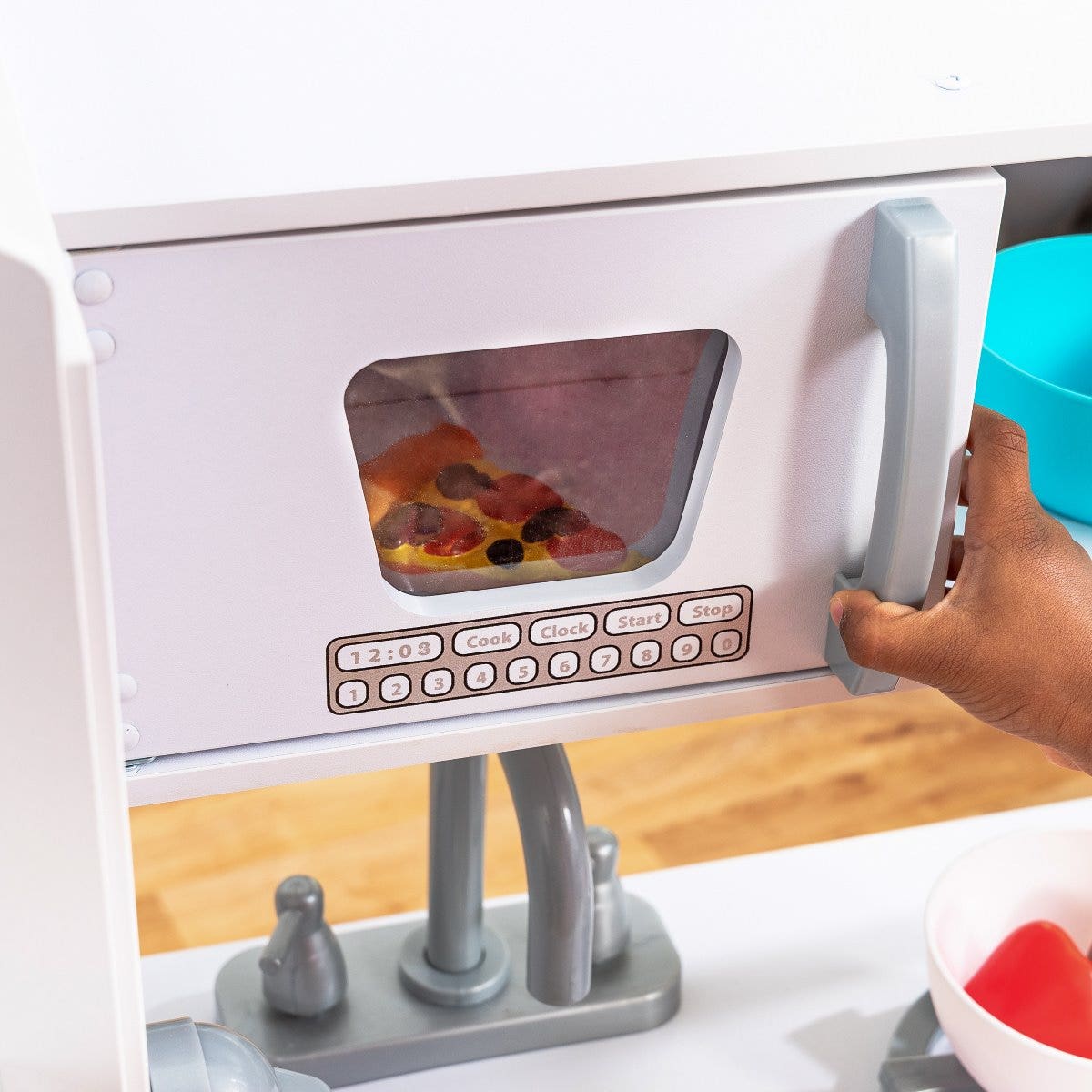 Kids Pretend Play Kitchen with Storage - White