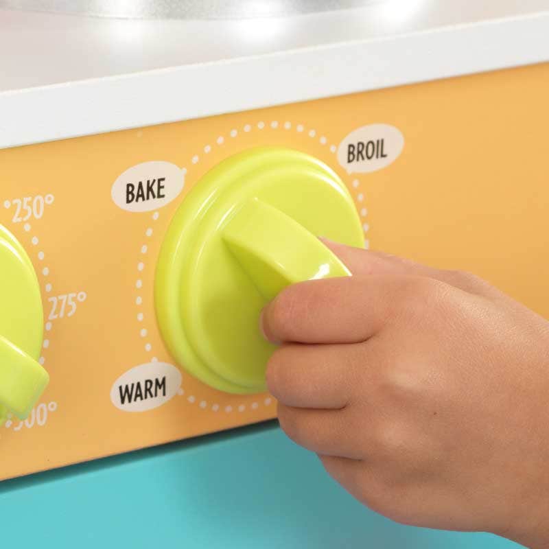 Kids Pretend Play Kitchen with Storage and Play Food