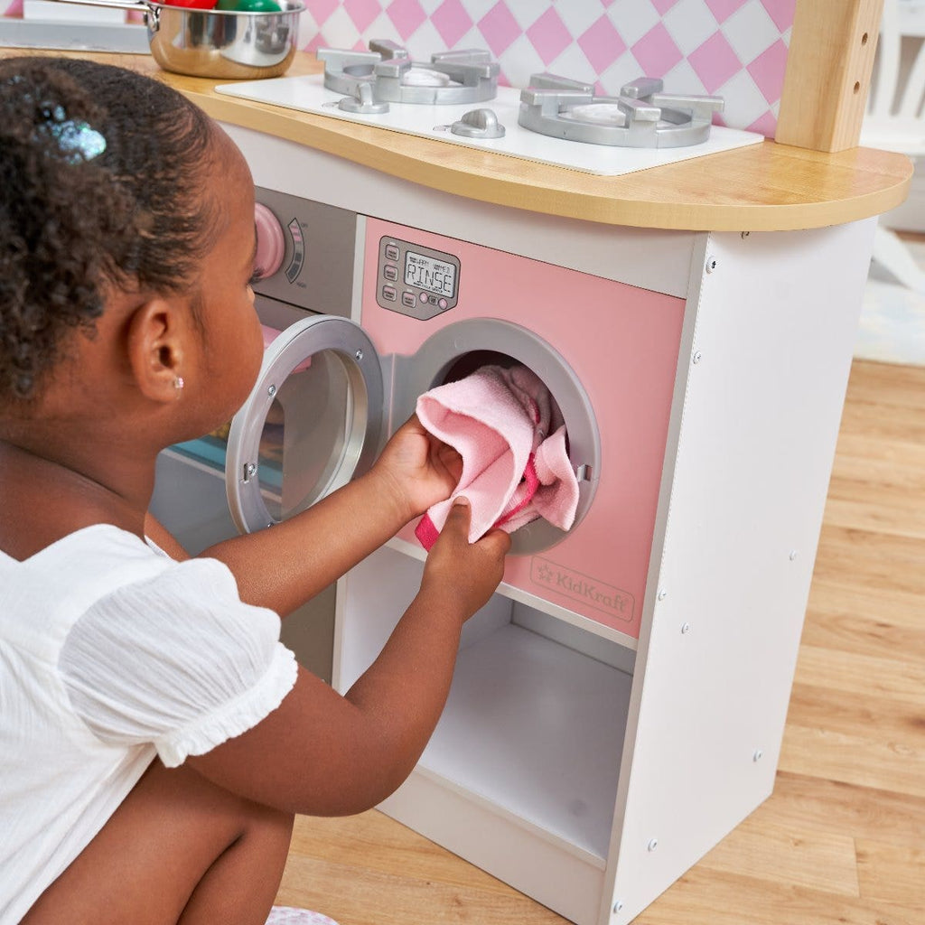 Corner Play Kitchen with Chalkboard and Storage