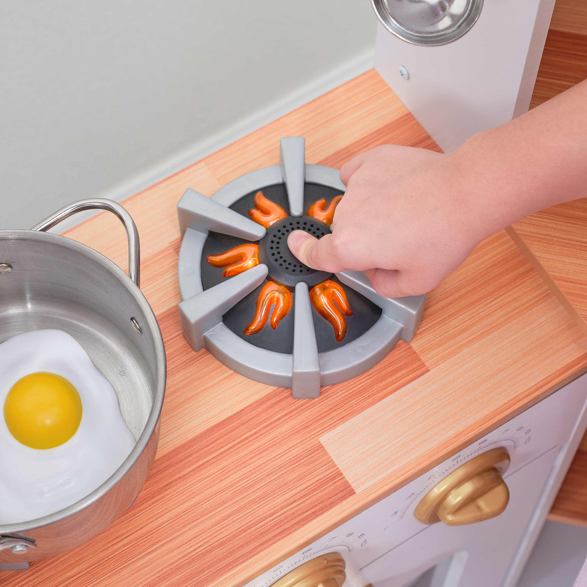 Corner Play Kitchen with Lights and Sounds and Storage