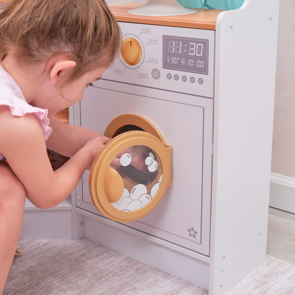 Corner Play Kitchen with Lights and Sounds and Storage
